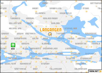 map of Långängen