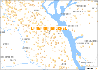 map of Langar Maidād Khel