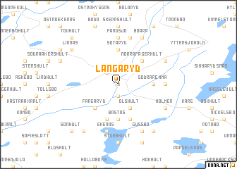 map of Långaryd