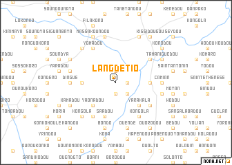 map of Langdétio