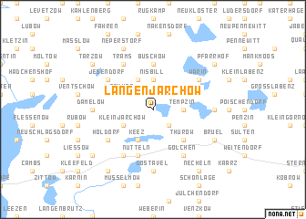 map of Langen Jarchow