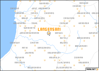 map of Langensari