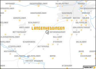 map of Langenweddingen