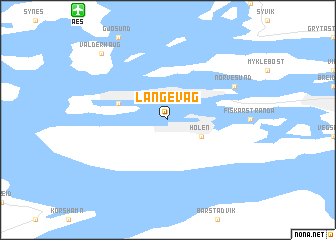 map of Langevåg