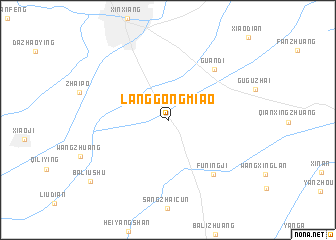 map of Langgongmiao