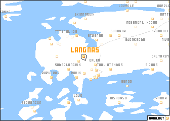 map of Långnäs