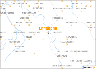 map of Langogne