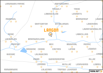 map of Langon