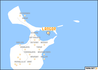 map of Langør