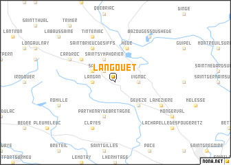 map of Langouet