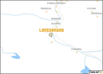 map of Langsandmo
