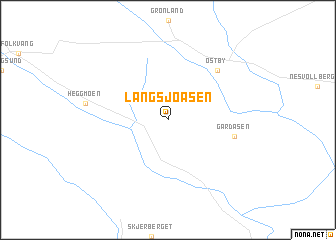 map of Langsjøåsen