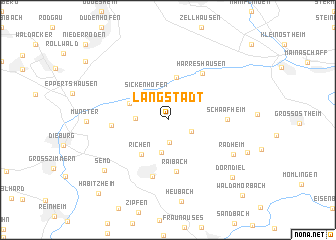 map of Langstadt