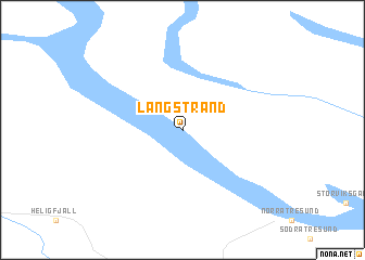 map of Långstrand
