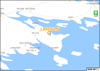 map of Långsund