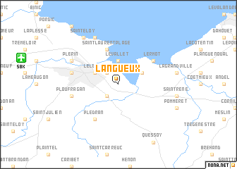 map of Langueux