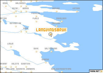 map of Långvinds Bruk