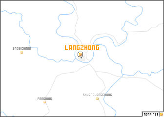 map of Langzhong