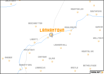 map of Lanhamtown