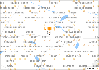 map of Łania