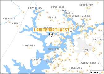 map of Lanier Northwest