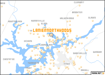 map of Lanier North Woods