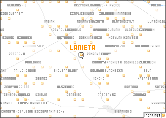 map of Łanięta