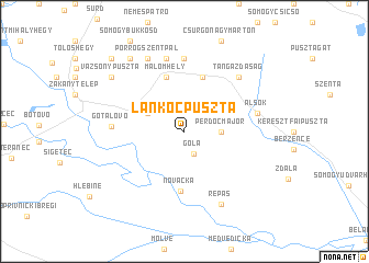 map of Lankócpuszta