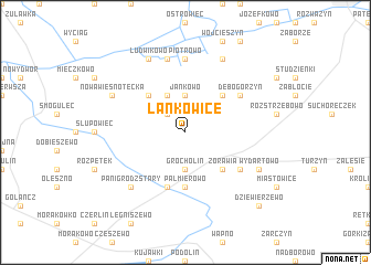 map of Łankowice