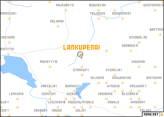 map of Lankupėnai