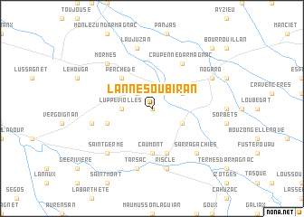 map of Lanne-Soubiran