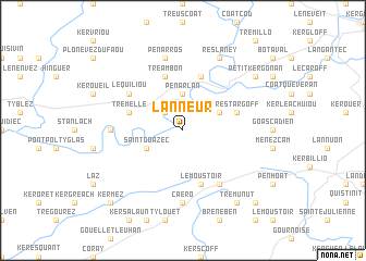 map of Lanneur