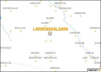 map of La Noria de Aldaña