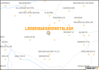 map of La Noria de San Pantaleón