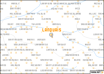 map of Lanquais