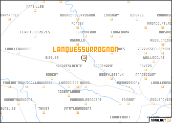 map of Lanques-sur-Rognon