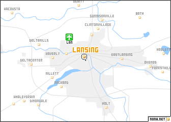 map of Lansing