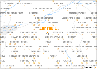 map of Lanteuil