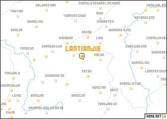 map of Lantianjie