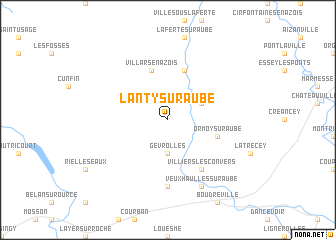 map of Lanty-sur-Aube
