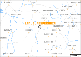 map of La Nueva Esperanza