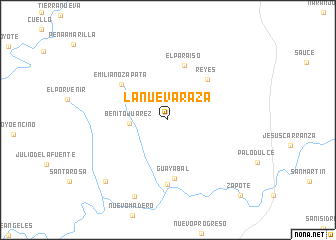 map of La Nueva Raza