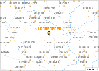 map of Lanvénégen