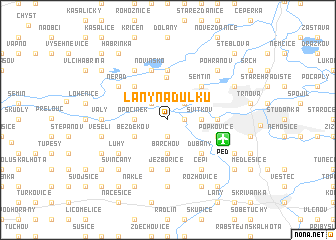 map of Lány na Dŭlku