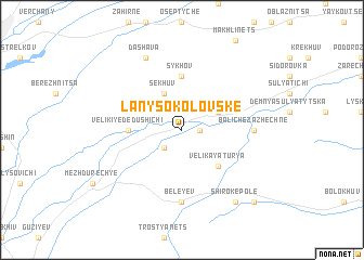 map of Lany Sokolovske