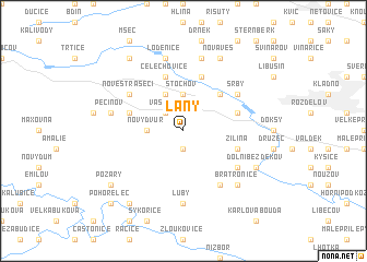 map of Lány