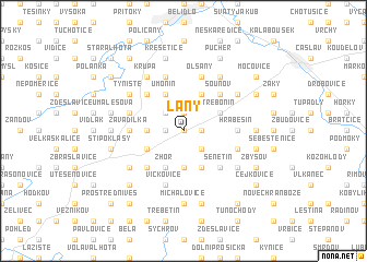 map of Lány