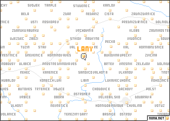 map of Lány