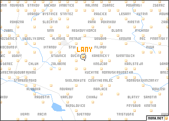 map of Lány