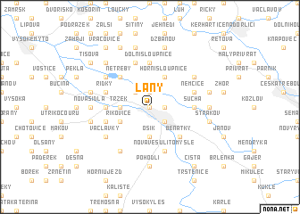 map of Lány
